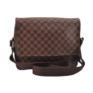 Louis Vuitton Damier Ebene Messenger Bag Crossbody Brown LV Canvas Shoulder Bag